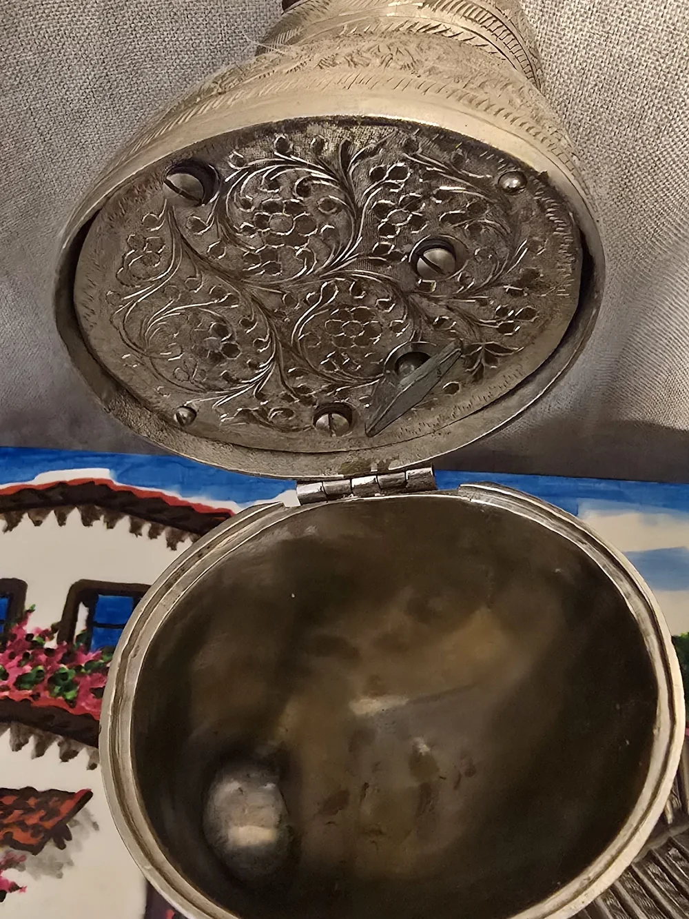 Vintage Mid-Century Fred Zimbalist Silver-Plated Owl & Owlets Figural Music Box